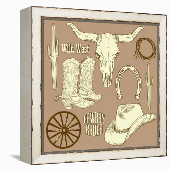 Wild West Western Set-Alisa Foytik-Framed Stretched Canvas