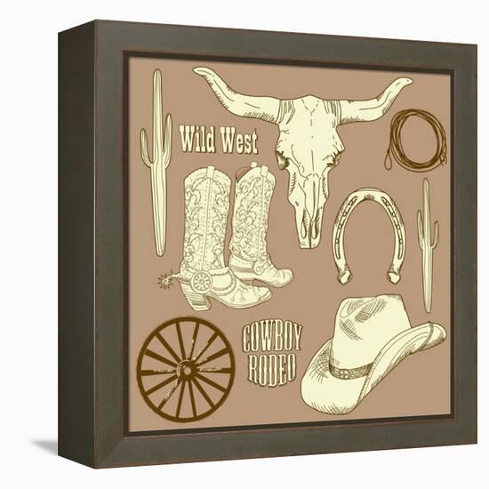 Wild West Western Set-Alisa Foytik-Framed Stretched Canvas