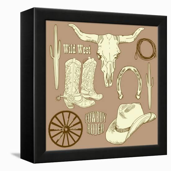 Wild West Western Set-Alisa Foytik-Framed Stretched Canvas