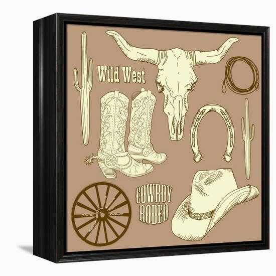 Wild West Western Set-Alisa Foytik-Framed Stretched Canvas