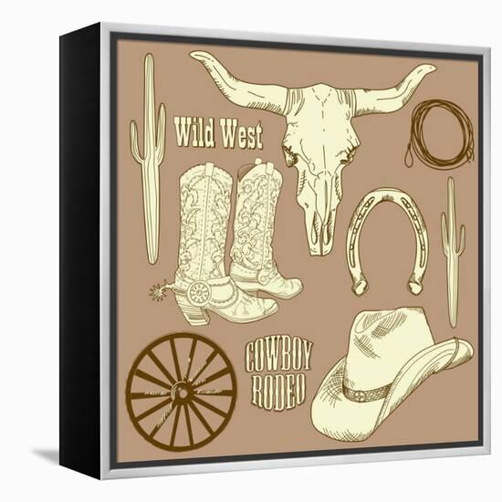 Wild West Western Set-Alisa Foytik-Framed Stretched Canvas