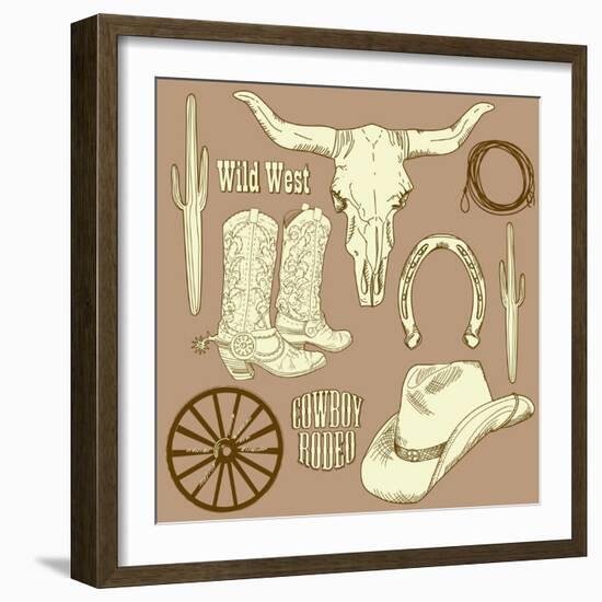 Wild West Western Set-Alisa Foytik-Framed Art Print