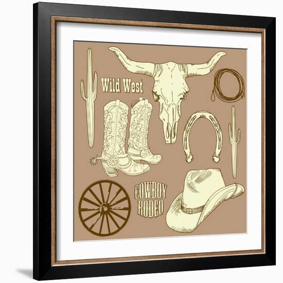 Wild West Western Set-Alisa Foytik-Framed Art Print