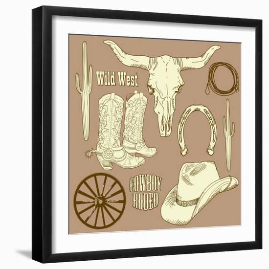 Wild West Western Set-Alisa Foytik-Framed Art Print