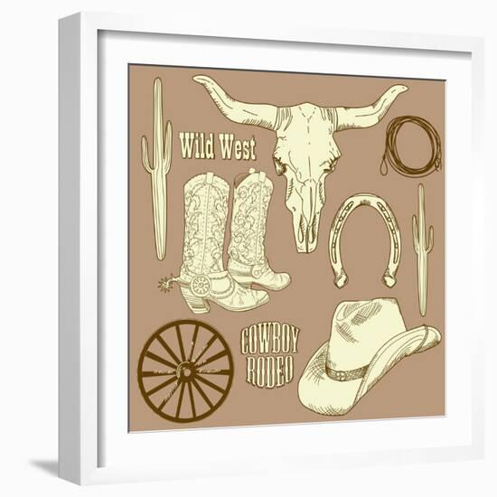 Wild West Western Set-Alisa Foytik-Framed Art Print