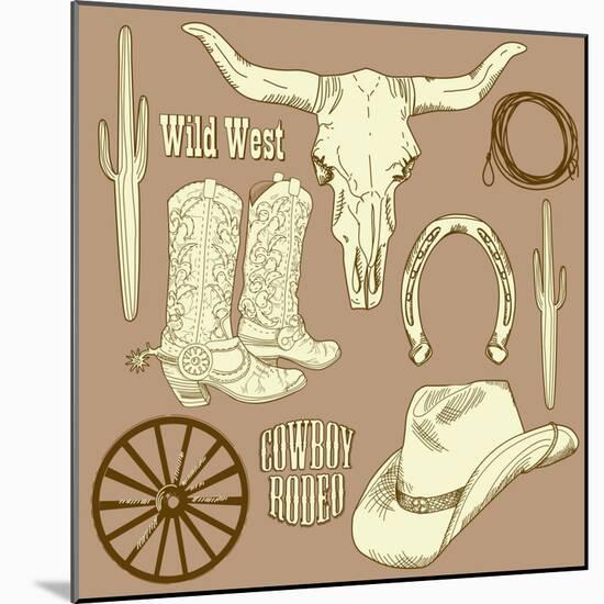 Wild West Western Set-Alisa Foytik-Mounted Art Print