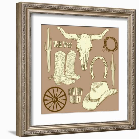 Wild West Western Set-Alisa Foytik-Framed Art Print