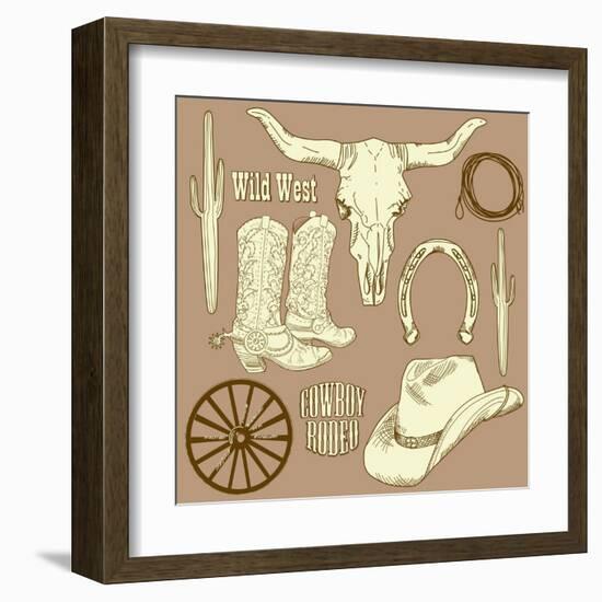 Wild West Western Set-Alisa Foytik-Framed Art Print