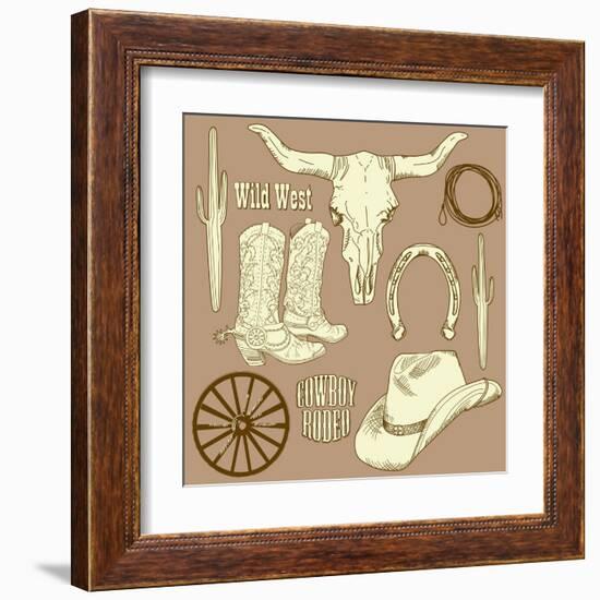 Wild West Western Set-Alisa Foytik-Framed Art Print