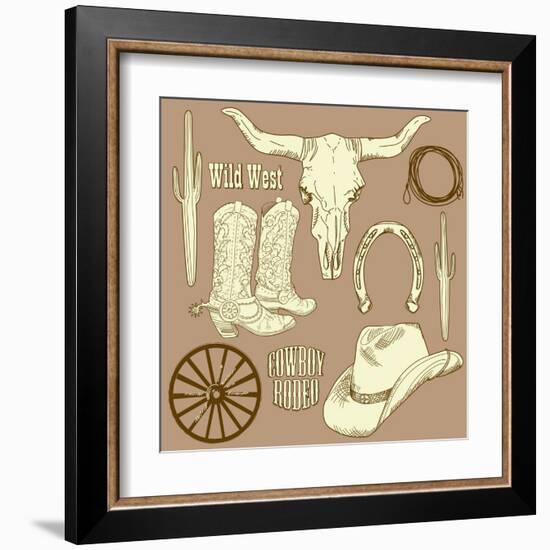 Wild West Western Set-Alisa Foytik-Framed Art Print