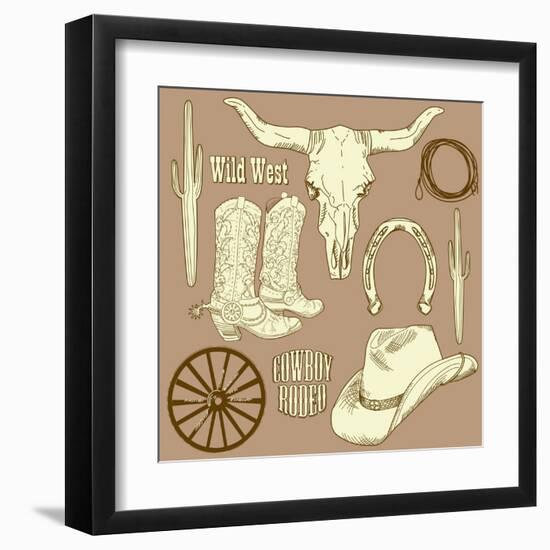 Wild West Western Set-Alisa Foytik-Framed Art Print