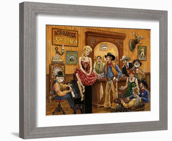 Wild Wild West Saloon-Lee Dubin-Framed Giclee Print