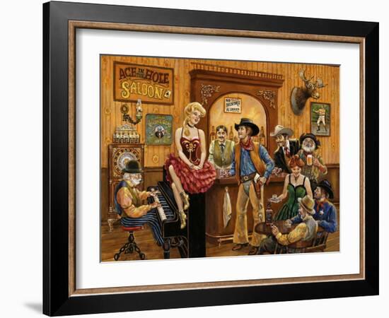 Wild Wild West Saloon-Lee Dubin-Framed Giclee Print