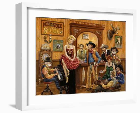 Wild Wild West Saloon-Lee Dubin-Framed Giclee Print