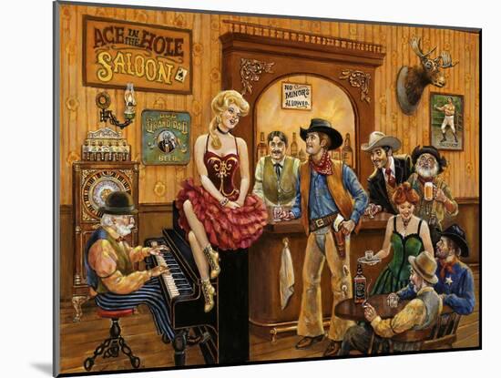 Wild Wild West Saloon-Lee Dubin-Mounted Giclee Print