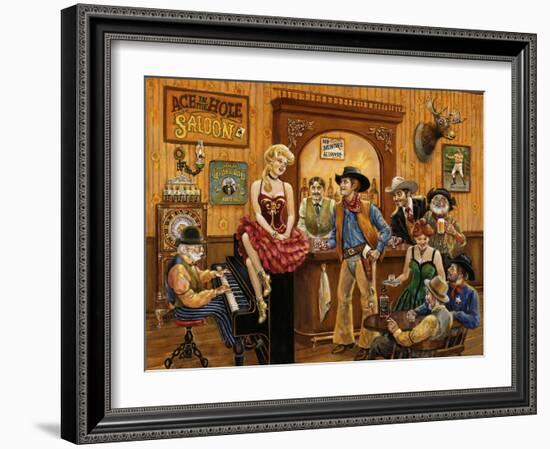 Wild Wild West Saloon-Lee Dubin-Framed Giclee Print