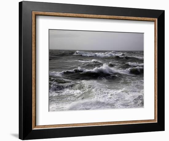 Wild Winter Seas Off Mort Point, Devon, England, United Kingdom, Europe-David Pickford-Framed Photographic Print