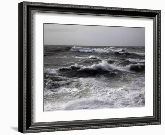 Wild Winter Seas Off Mort Point, Devon, England, United Kingdom, Europe-David Pickford-Framed Photographic Print