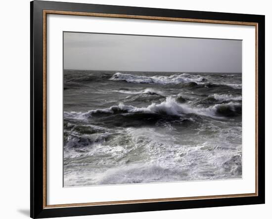 Wild Winter Seas Off Mort Point, Devon, England, United Kingdom, Europe-David Pickford-Framed Photographic Print