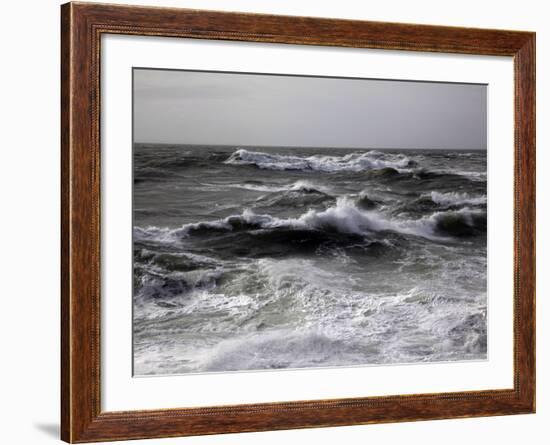 Wild Winter Seas Off Mort Point, Devon, England, United Kingdom, Europe-David Pickford-Framed Photographic Print