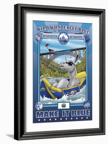 Wild Wonderful Blue, West Virginia-Richard Kelly-Framed Art Print