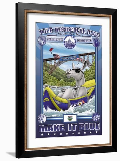 Wild Wonderful Blue, West Virginia-Richard Kelly-Framed Art Print