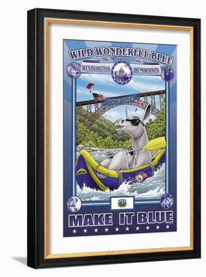 Wild Wonderful Blue, West Virginia-Richard Kelly-Framed Art Print