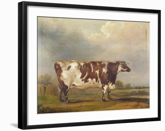 Wildair' an Eight-Year-Old Heifer in a River Landscape, 1827-Thomas Weaver-Framed Giclee Print