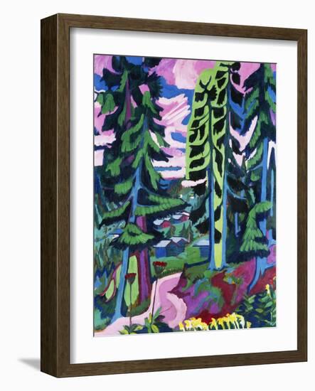 Wildboden (Bergwald; Sommerlicher Waldweg)-Ernst Ludwig Kirchner-Framed Giclee Print