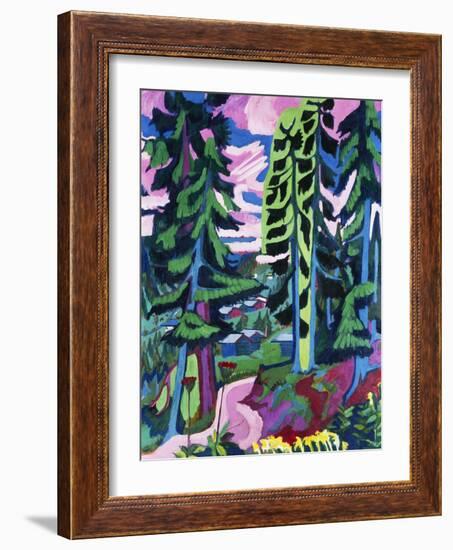 Wildboden (Bergwald; Sommerlicher Waldweg)-Ernst Ludwig Kirchner-Framed Giclee Print