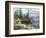 Wilderness Log Cabin of Pioneers Who Travel by River-null-Framed Giclee Print