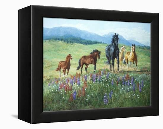 Wildflower Trail-Claire Goldrick-Framed Stretched Canvas