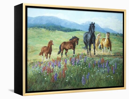 Wildflower Trail-Claire Goldrick-Framed Stretched Canvas