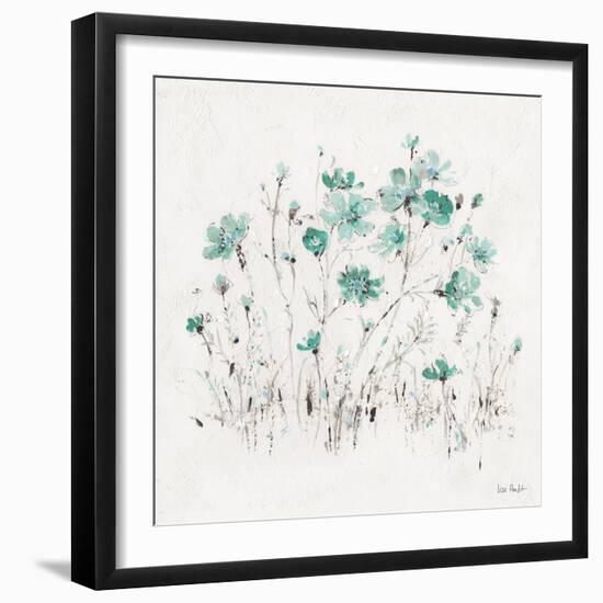 Wildflowers II Turquoise-Lisa Audit-Framed Art Print