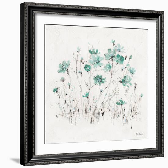 Wildflowers II Turquoise-Lisa Audit-Framed Art Print