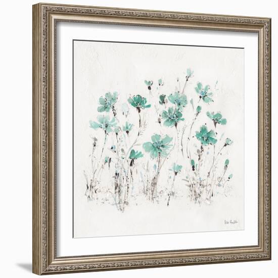 Wildflowers III Turquoise-Lisa Audit-Framed Art Print