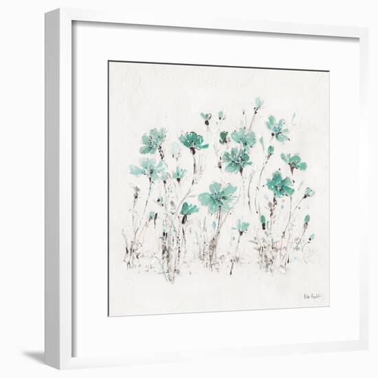 Wildflowers III Turquoise-Lisa Audit-Framed Art Print