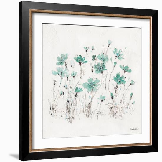 Wildflowers III Turquoise-Lisa Audit-Framed Art Print