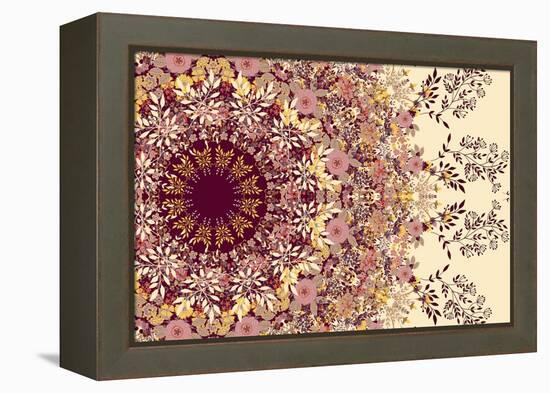 Wildflowers Mandala-null-Framed Stretched Canvas