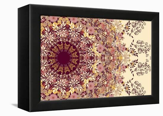 Wildflowers Mandala-null-Framed Stretched Canvas