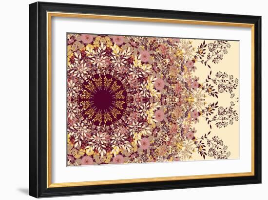 Wildflowers Mandala-null-Framed Premium Giclee Print