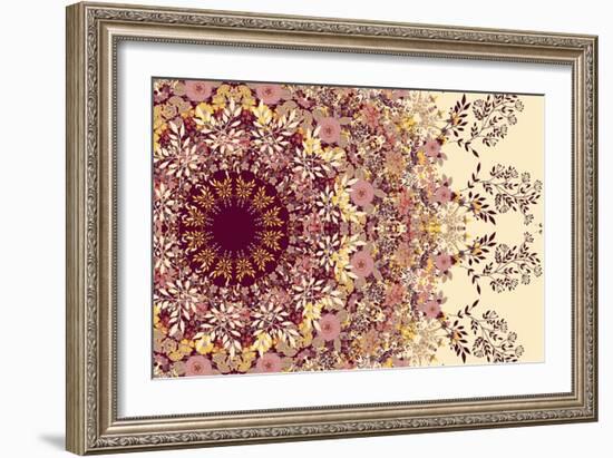 Wildflowers Mandala-null-Framed Art Print