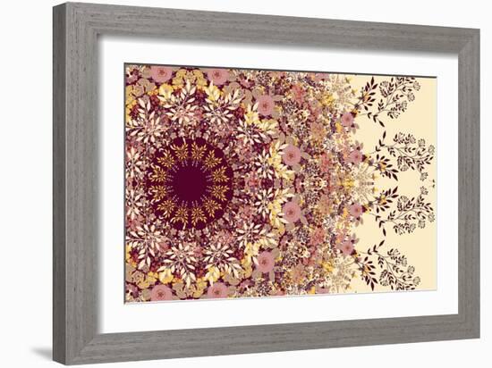 Wildflowers Mandala-null-Framed Art Print