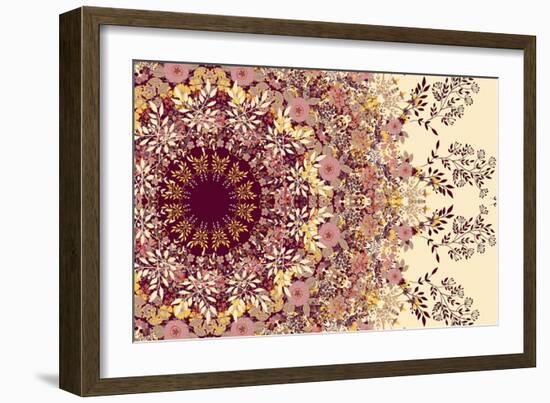 Wildflowers Mandala-null-Framed Art Print