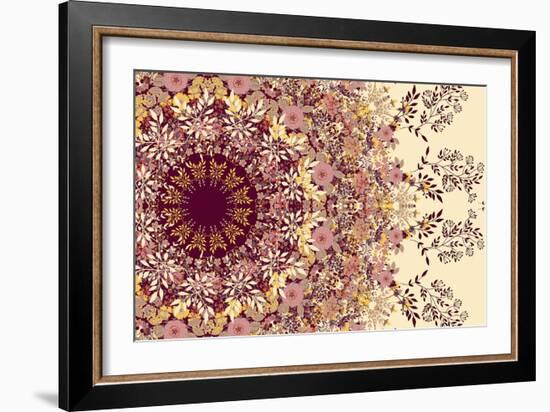 Wildflowers Mandala-null-Framed Art Print