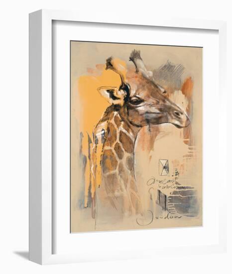 Wildlife Giraffe-Joadoor-Framed Art Print