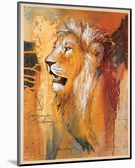 Wildlife Lion-Joadoor-Mounted Art Print