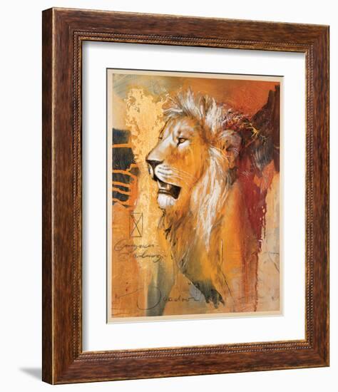 Wildlife Lion-Joadoor-Framed Art Print