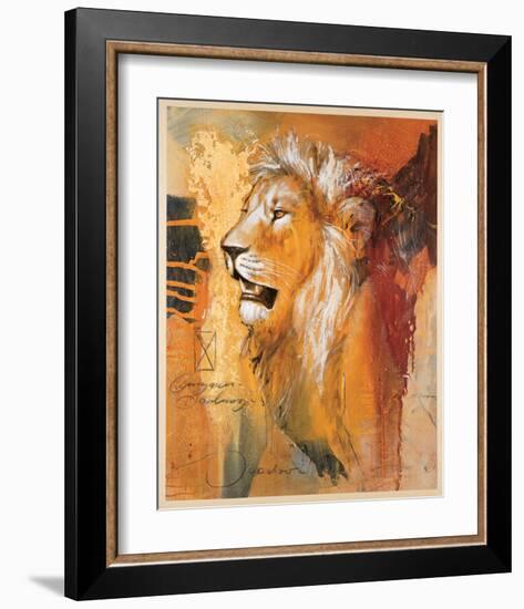 Wildlife Lion-Joadoor-Framed Art Print