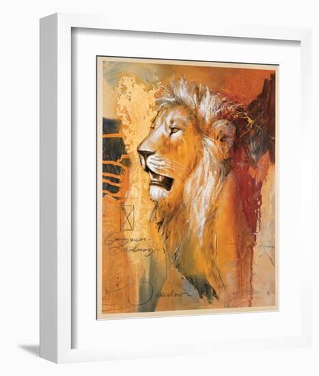 Wildlife Lion-Joadoor-Framed Art Print